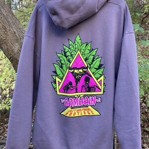 Samhain Hoodie Sweatshirt Mens XL Pullover Purple Danzig Misfits NATAS